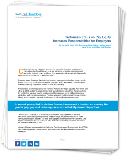 CalChamber Equal Pay white paper